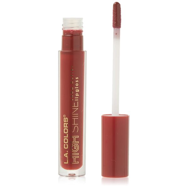 L.A. COLORS High Shine Shea Butter Lip Gloss, Scarlett, 0.14 Ounce