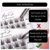 Individual Lashes 72 Cluster Lashes 3D False Eyelashes Natural Look D Curl Reusable Fluffy Individual Cluster Lashes Soft Eyelashes DIY Cluster Eyelash Extensions Mix 10-16MM-DM17