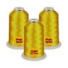 Simthread All Purpose Polyester Embroidery Machine Thread Huge Spool 5000M 5500Y for Sewing Embroidery Machines - 3 Yellow