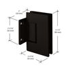 Oil Rubbed Bronze Geneva 074 Series Wall Mount Short Back Plate Hinge