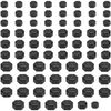 75 PCS M6 M8 M10 Black Plastic Hex Nut Protection Caps Bolt Covers
