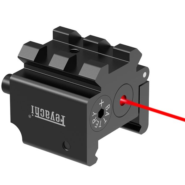 Feyachi PL-19 Laser Sight Upgrade Airsoft Gun Lasers Low-Profile Compact Red Laser Sight with Picatinny/Weaver Rail for Pistol Handgun Rifle Shotgun