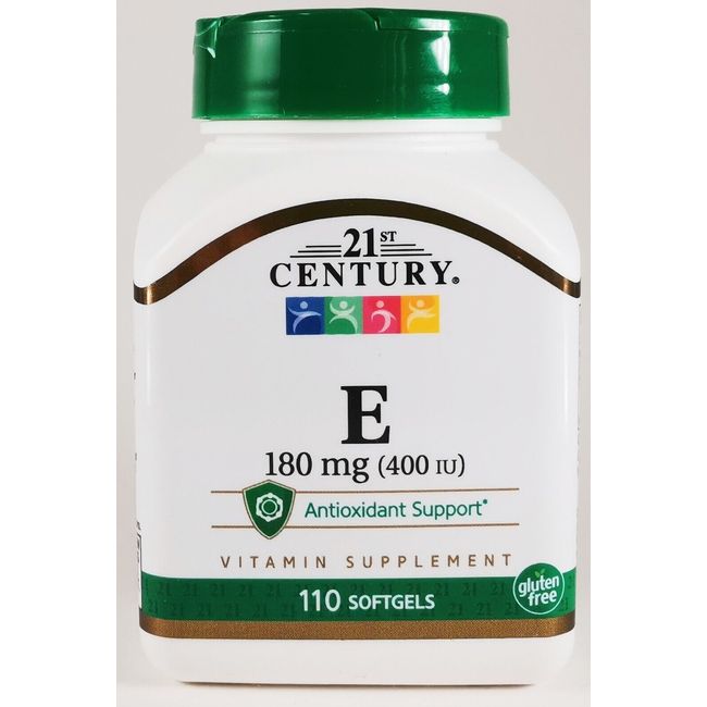 21st Century Vitamin E 400IU 180mg Antioxidant support 110Softgels EXP:10/2024