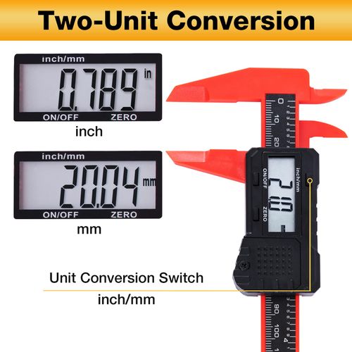 UNIPEC Digital Caliper 6 inch Digital Micrometer Caliper,ABS Body for Accurate Measurements with LCD Screen, Auto-Off Feature, Inch and Millimeter Conversion