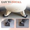 Anti Vibration Pads suitable for Air Compressor or Equipment, Solid Rubber Shock Pad Isolation Pads 4"X4"X1" 3-Pack