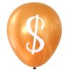 Nerdy Words Dollar Sign ($) Balloons - Gold, 16 pcs