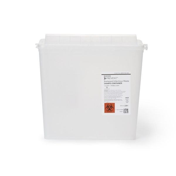 McKesson Prevent Sharps Container 1.25 gal. Horizontal Entry Count of 3