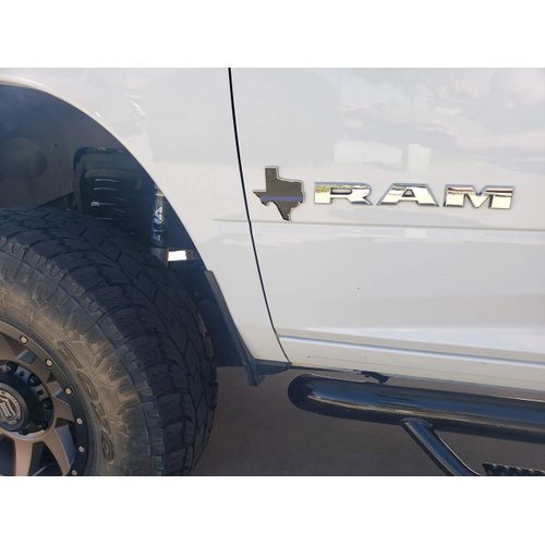 Muzzys Thin Blue LINE Flag in Shape of Texas State Edition Emblem Decal Longhorn Lone Star Metal Badge Universal Stick On FITS Silverado Suburban Tahoe GMC Sierra F150 Ram Blue Lives Matter