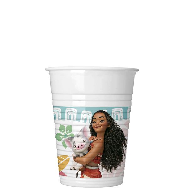 Disney 49767 Moana Party Decoration Cups Plastic, 200 ml -pack of 8