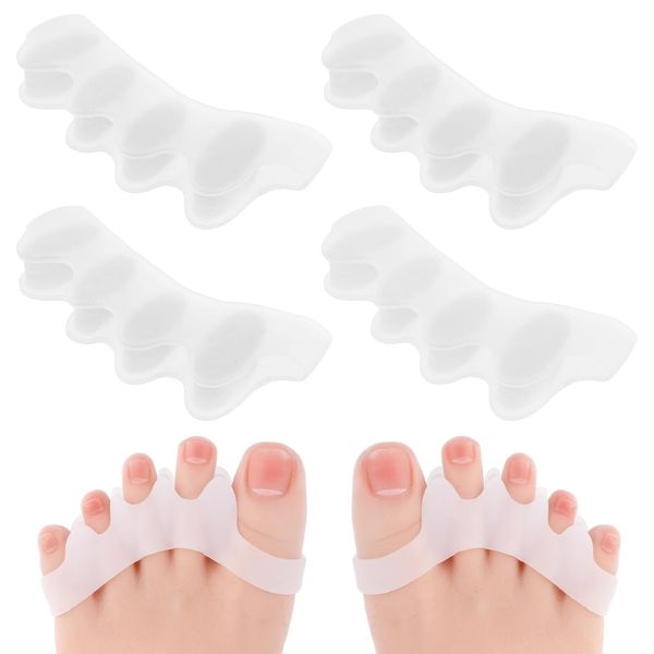 6 PCS Professional Toe Separators. Silicone Toe Spacers to Correct Bunion