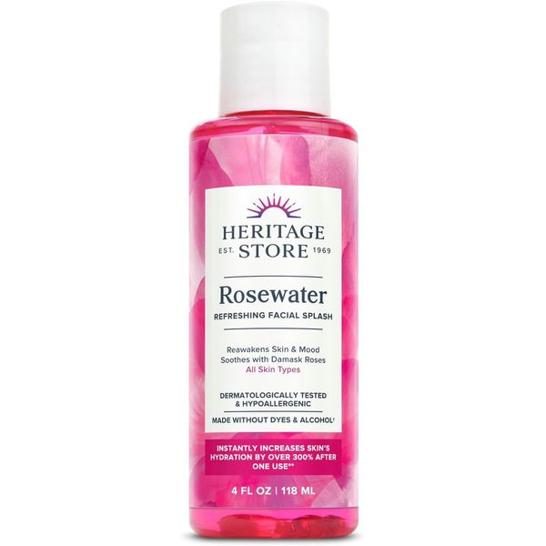 Heritage Store Rosewater 4 oz ( Multi-Pack)