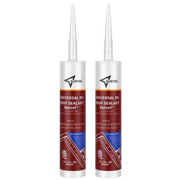 Survol RV Roof Sealant Self-Leveling 2-Pack White