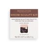 Makeup Revolution, Brow Sculpt Kit, Dark, 2.2 g