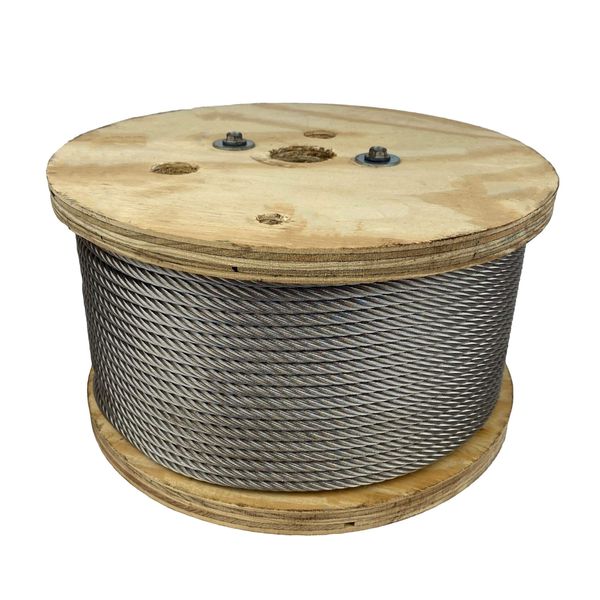 3/16" x 250' 7x19 Galvanized Wire Rope (MBL: 4,200 lbs.)