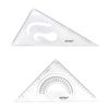 Artway Plastic Set Square Pack (2) - 45 & 60 degree angles