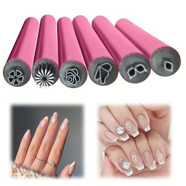 6PCS Nail Art Stamp Pen Set,Nail Art Tools Set,Nail Graffiti Nail Art Dotting Tools with Simple Design,Nail Stamp Pen,DIY Nail Art Tools,Nail Stamping Kit for Floral and Geometric Patterns