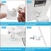 Gutter Mount for Ring Solar Panel, Adjustable Weatherproof Aluminum Alloy Mount Bracket, Perfect Angle to Get Adequate Sunlight (White)