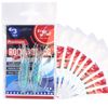 10pks 3" Fishing Rock Cod Rig Twin Bulb Squids Rockfish lingcod Soft Lure Blue
