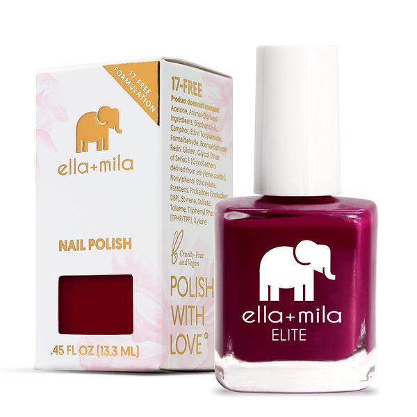 ella+mila Professional Nail Polish - Quick Dry Nail Polish - Long-Lasting & Chip-Resistant Nail Polish (Elite Collection A - In Line for Wine - 0.45 fl oz each)