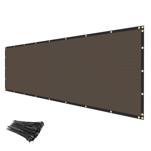 INFRANGE Privacy Fence Screen 6' x 66' Fencing Cover Heavy Duty Mesh Windscreen Cloth for Outdoor Garden Patio Backyard Chain Link Fence Brown