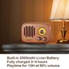SIMOLIO  Bluetooth Speakers with FM & AUX,  Portable Bluetooth Wooden Speaker