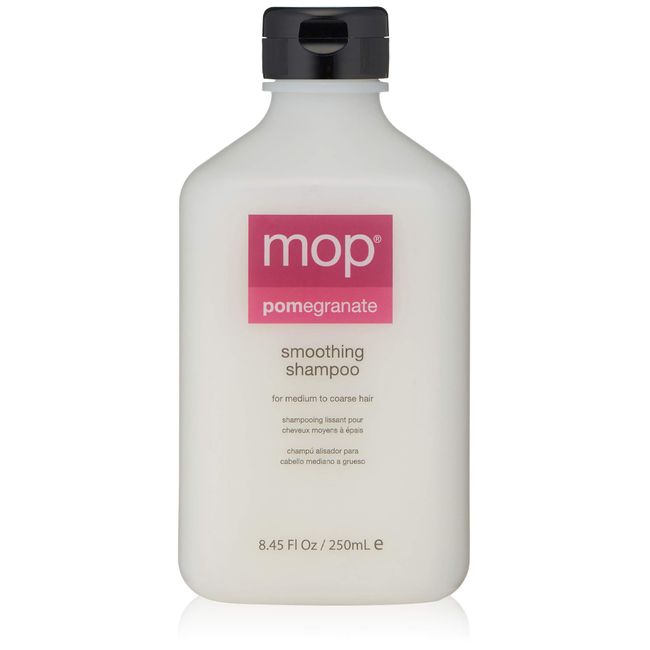 MOP Pomegranate Smoothing Shampoo For Medium to Coarse Hair - Cleansing Formula Strengthens Scalp & Hair, Repairs and Nourishes