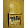 Bamboo Cutting Board Cheese Set with 4 Tools, 8" x 8"  - New in Box