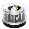 Nail Drill Bits Holder, E File Nail Drill Bits Box Case Storage with Cleaner Brush, 30 Holes Nail Technician Nail File Bit Holder Organizer (Black)