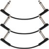 PEDALZOO Flat Patch Cable for Guitar Effects Pedals - Space-Saving and Reliable Pedalboard Connection (3-inch/3-pack)