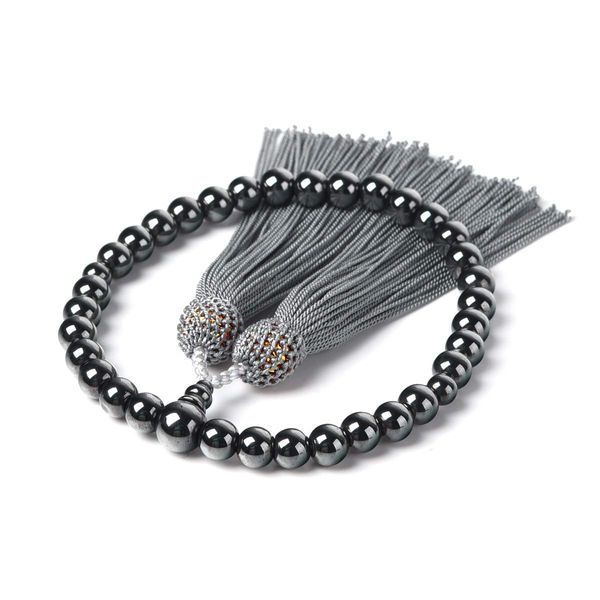 Prayer Beads for Women Men with Product Pouch 8mm Iron Ore Iron Stone Hematite Grey Black Iron Ore,Black