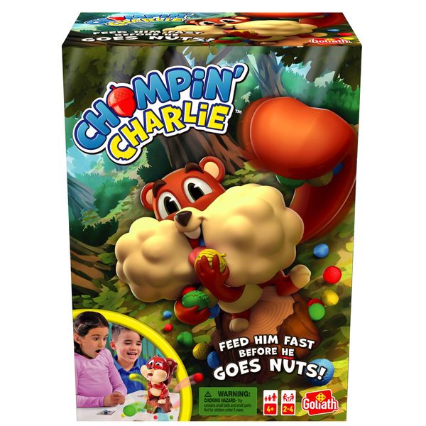 Chompin' Charlie Game - Feed The Squirrel Acorns and Race to Collect Them When They Scatter by Goliath