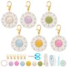 FREEBLOSS 6 Set DIY Macrame Keychain Macrame Keychain Kit Flower Macrame Tassel Keychain Kit with Video Tutorials Macrame Keychain Kit for Beginners Adults