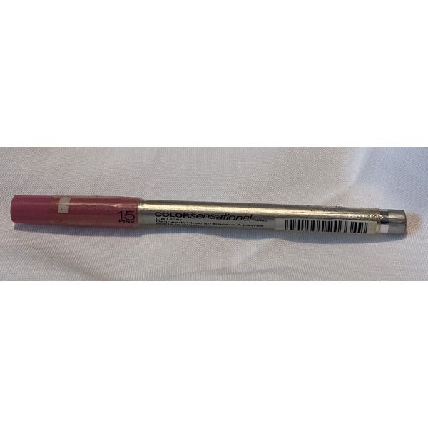 Maybelline New York ColorSensational Lip Liner Pink 15, 0.04 Ounce Lip Pencil