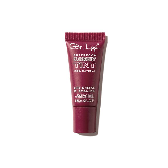 Dr.Lipp, Superfood Elderberry Tint. 4-In-ONE. Lip Gloss, Lip Tint, Cheek Blush, Tinted Eye Gloss. 100% natural-origin. 8ml.