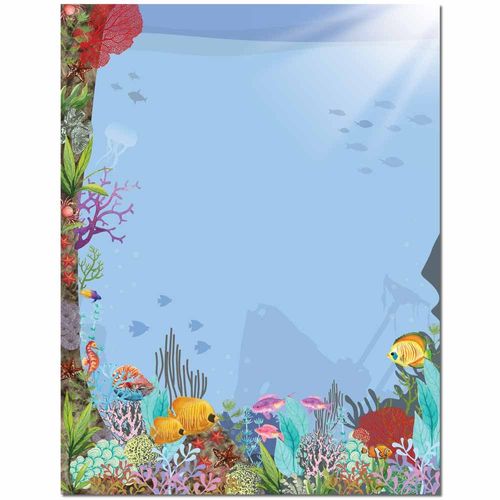 Coral Reef Letterhead Laser & Inkjet Printer Paper, 100 pack