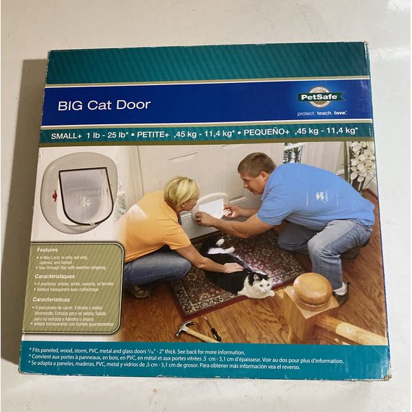 PetSafe BIG Cat / Dog Pet Door 4-Way Security Lock 1 to 25 lbs Universal Flap