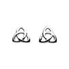 Dew Women's Sterling Silver Heritage Celtic Trinity Knot Stud Earrings