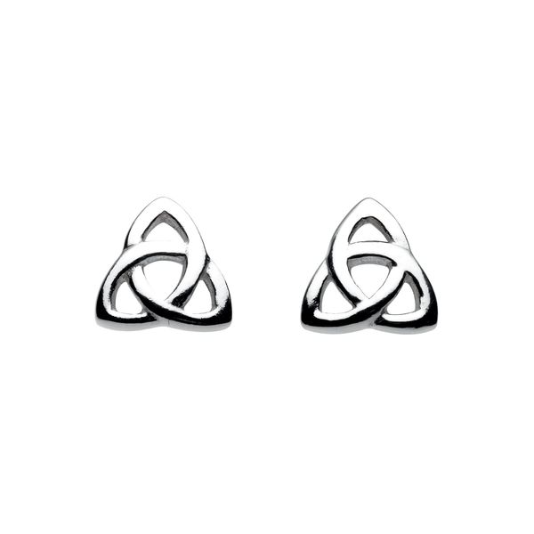 Dew Women's Sterling Silver Heritage Celtic Trinity Knot Stud Earrings