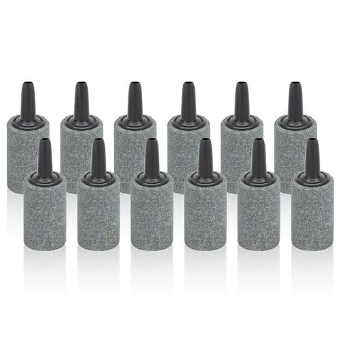 DaToo Aquarium Air Stone 1 Inch 12 Pack Fish Tank Aerator Bubble Diffuser Silicon Carbide Fish Tank Airstone for Air Pump Aquariums Ponds Hydroponic Systems