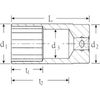 Stahlwille 51 19 Bi-Hexagon Socket, Silver, 19 mm