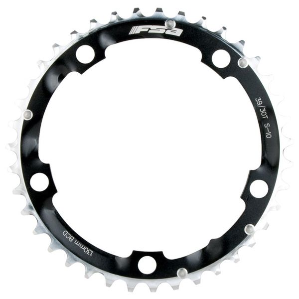 FSA Pro Triple 130/74BCD Road Chainring - 130BCD 39T, Black