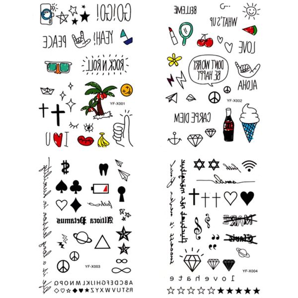 Hwanggun Trading Tattoo Sticker YF-X001~X004