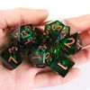 Mini Planet DND Sharp Edge Handmade Polyhedral 7Pcs MTG RPG Table Games Resin Dungeons and Dragons Dice Set
