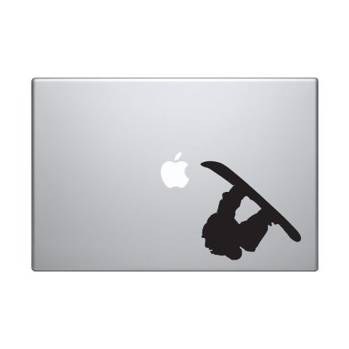 Snowboard Trick #2- Mountain Downhill Competitive - 5 inch Black Vinyl Decal Sticker for Cars, Laptops, Trucks, and Glass