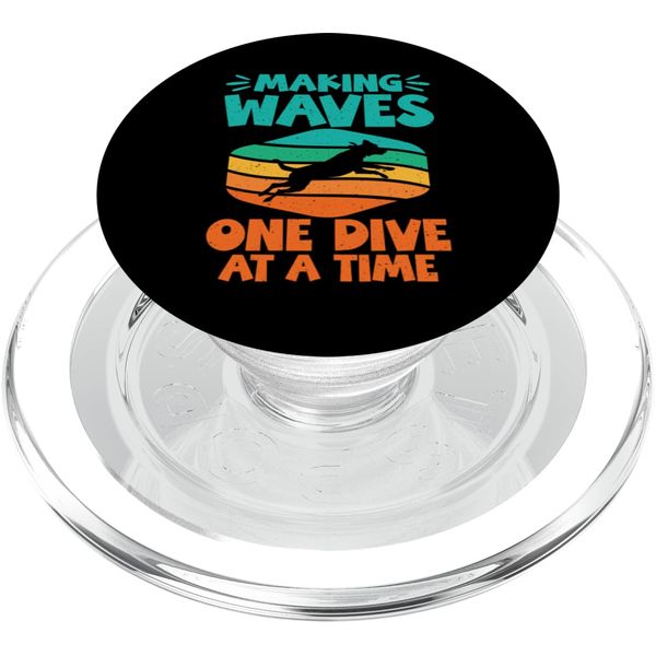 Making Waves One Dive at a Time Dock Diving PopSockets PopGrip for MagSafe