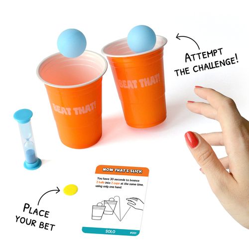 Gutter Games Beat That! - The Bonkers Battle of Wacky Challenges - Family Party Game for Kids & Adults - Card and Board Games for Families - Great Stocking Fillers for Parties & Family Games Nights
