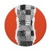 Burnt Orange Paper Patchwork Quilt Collage Patterned PopSockets Swappable PopGrip