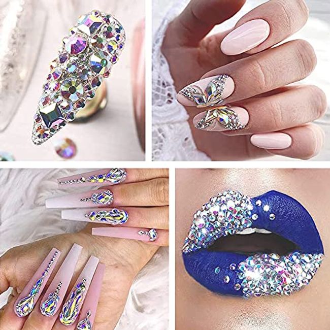 Mixed Colorful Rhinestones For Nails 3D Crystal Stones For Women Nail Art  Decorations Diy Design
