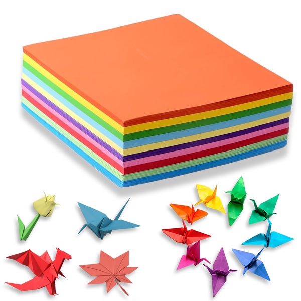 100 Sheets Coloured Paper, 10 Assorted Colours Coloured Paper A4, Origami Paper A4 Coloured Paper for DIY Arts and Crafts/Drawing Paper/Paper Cutting/Colour Paper