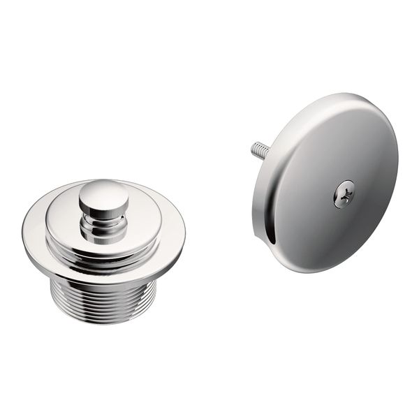 Moen T90331 Push-N-Lock Tub and Shower Drain Kit with 1-1/2 Inch Threads, Chrome